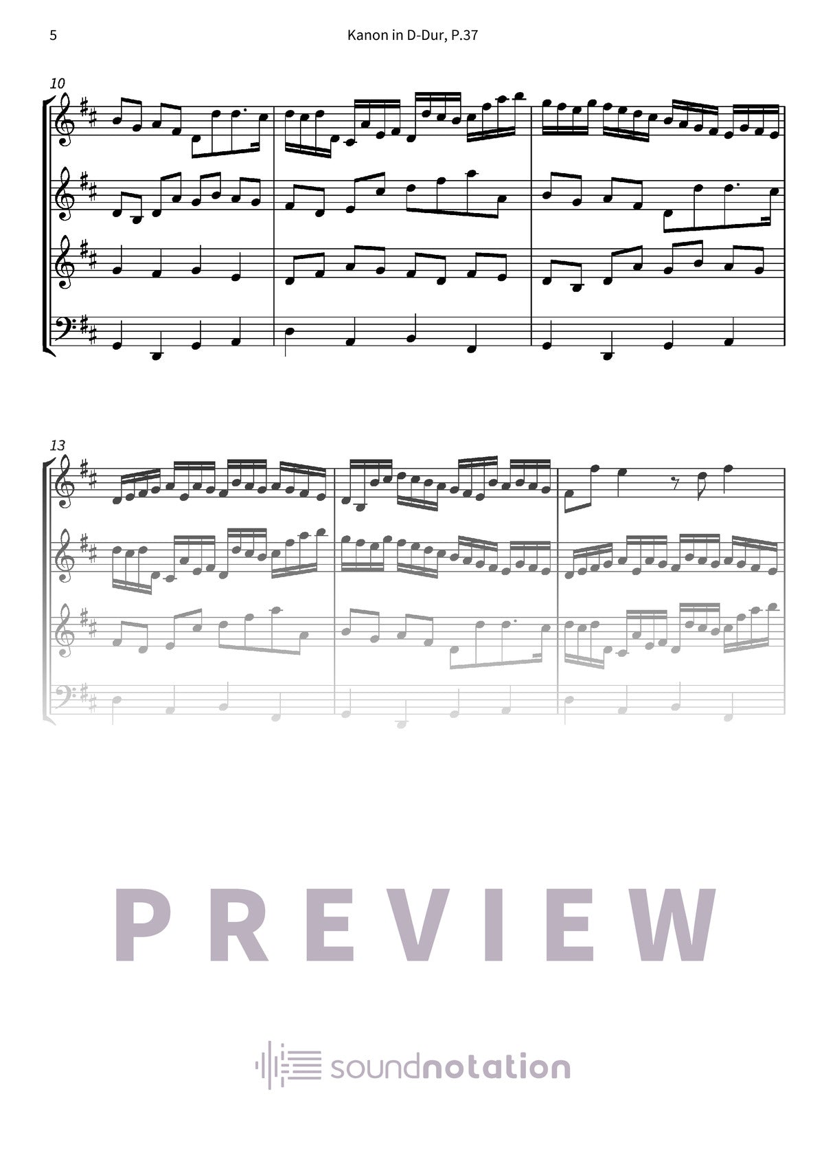 Kanon in D-Dur - Preview Page 2