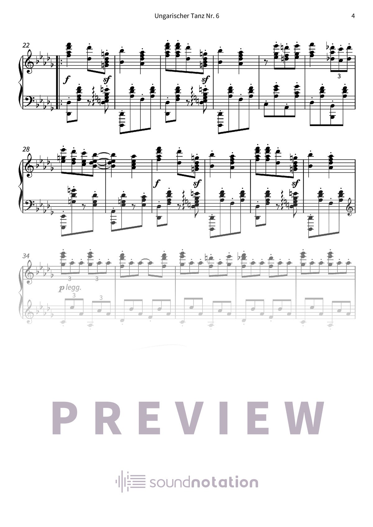 Ungarischer Tanz Nr. 6 - Preview Page 2