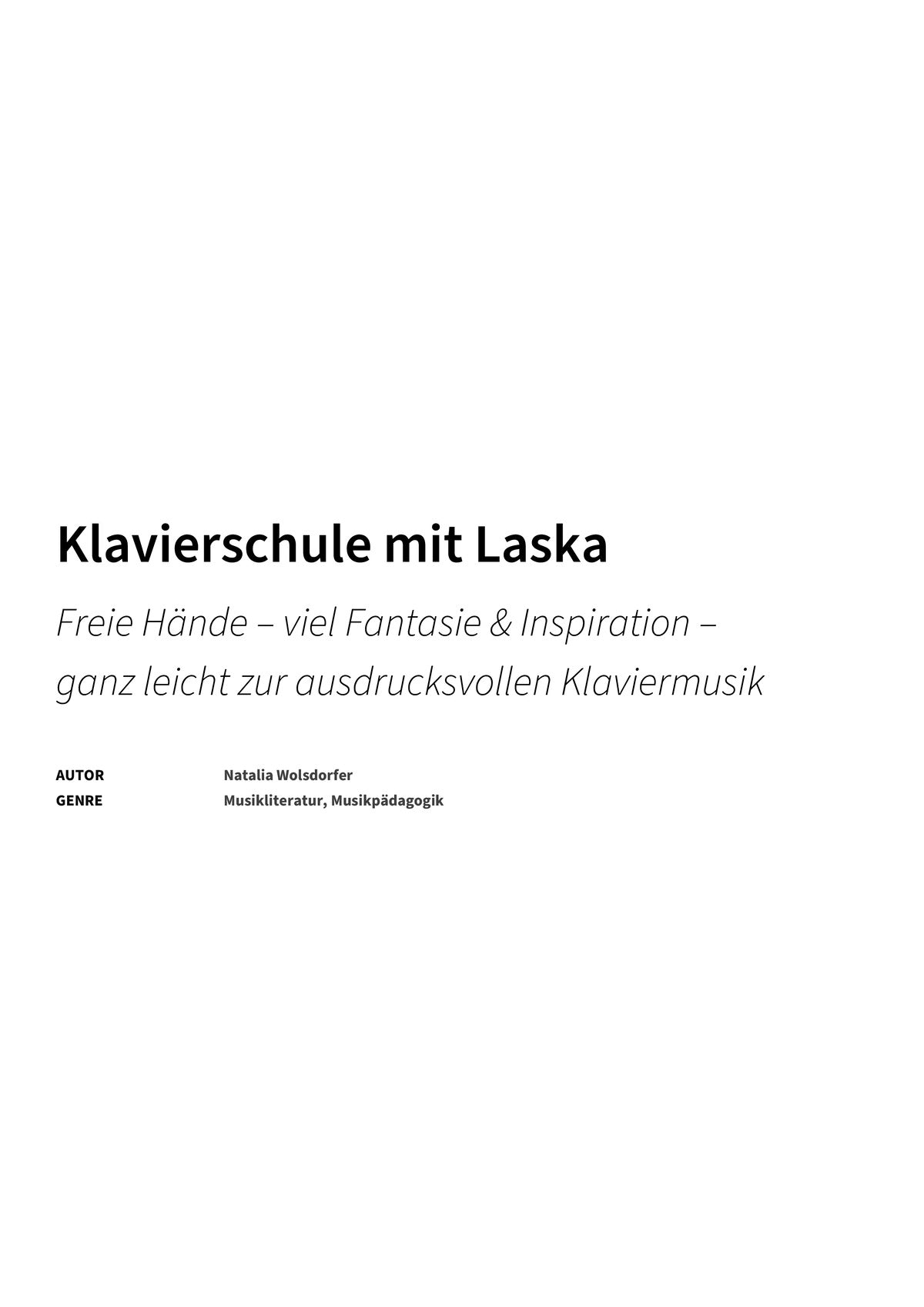 Klavierschule mit Laska - Title Page
