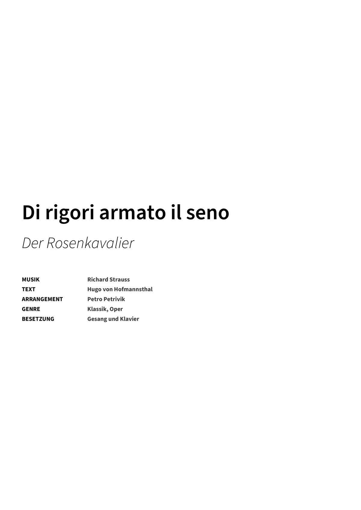Di rigori armato il seno - Title Page