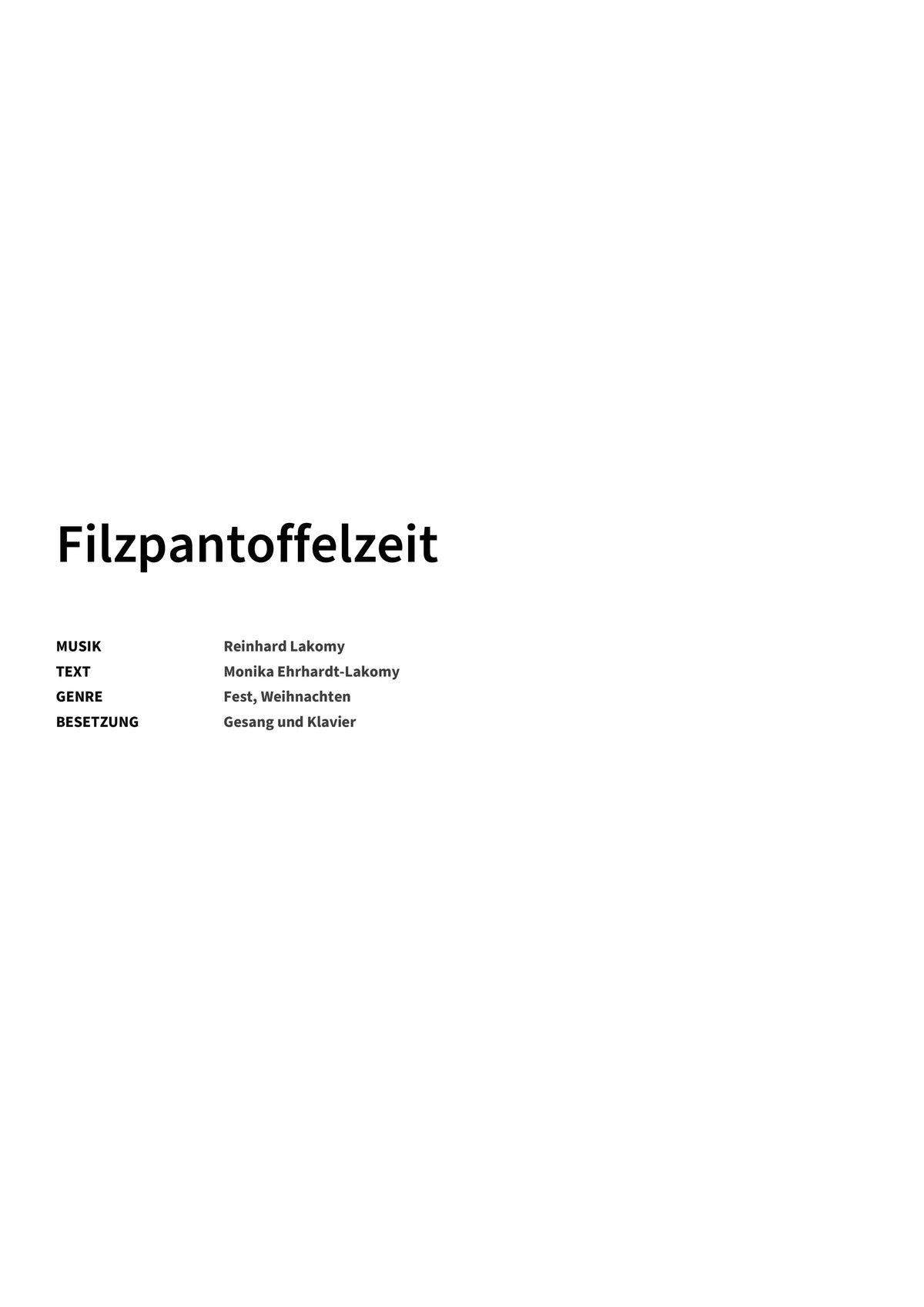Filzpantoffelzeit - Title Page