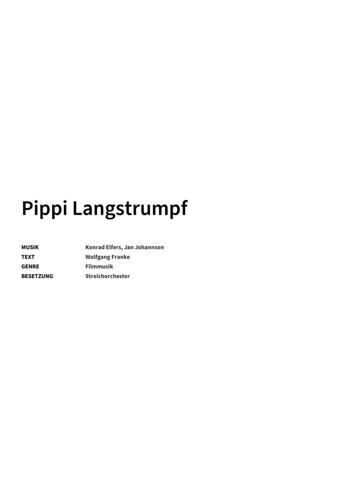 Pippi Langstrumpf - Title Page