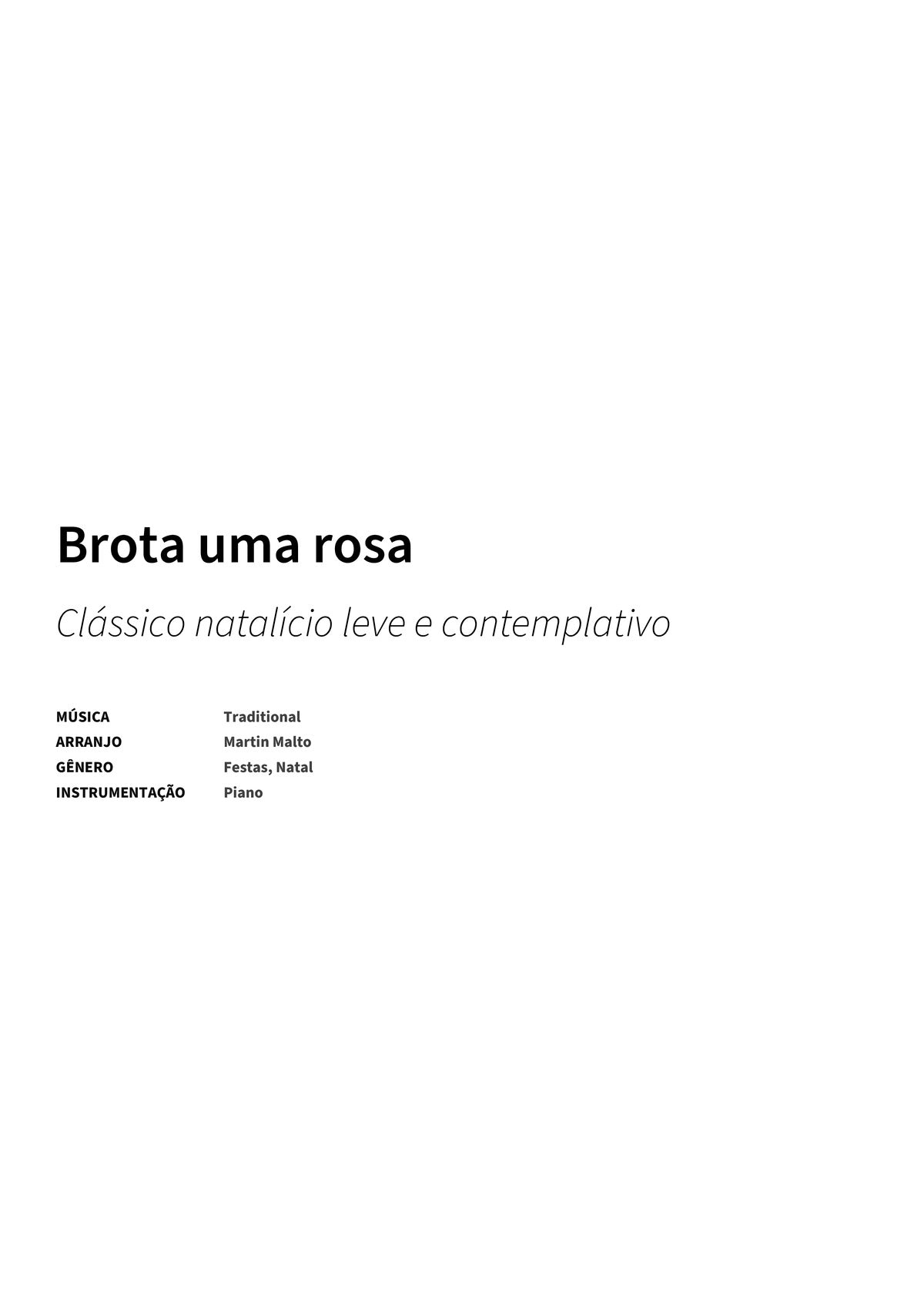 Brota uma rosa - Title Page