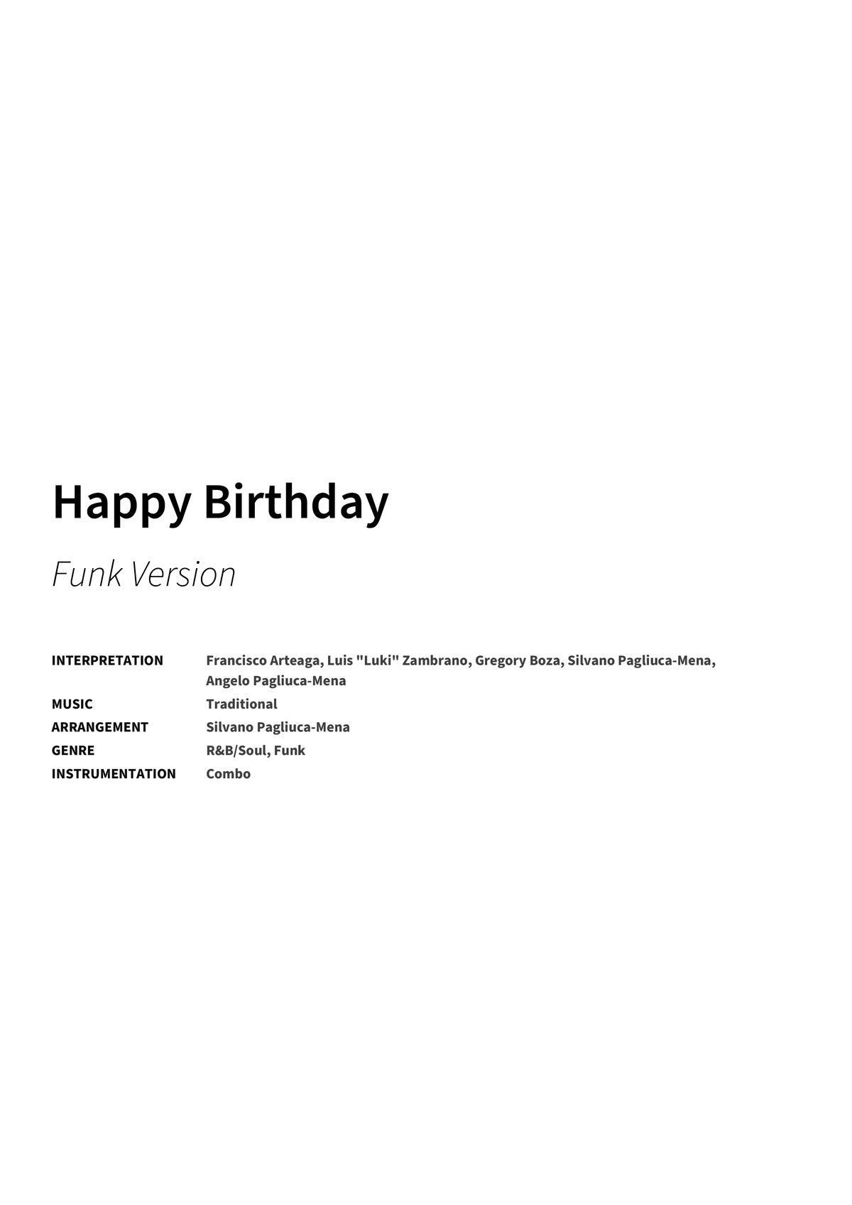 Happy Birthday - Title Page