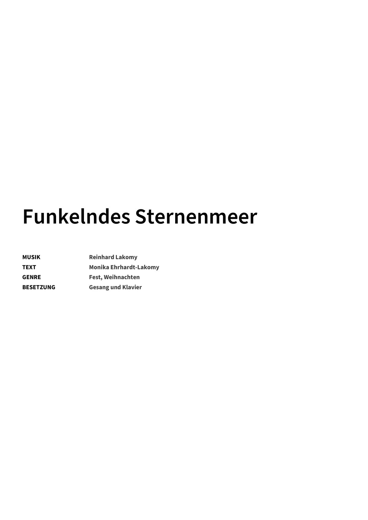 Funkelndes Sternenmeer - Title Page