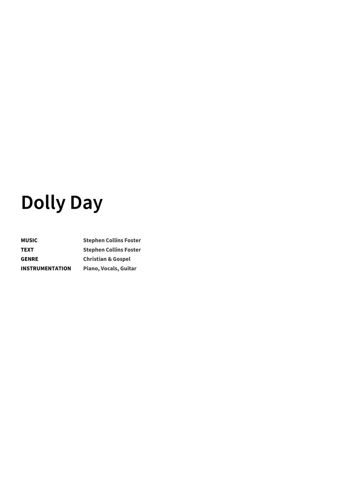 Dolly Day - Title Page