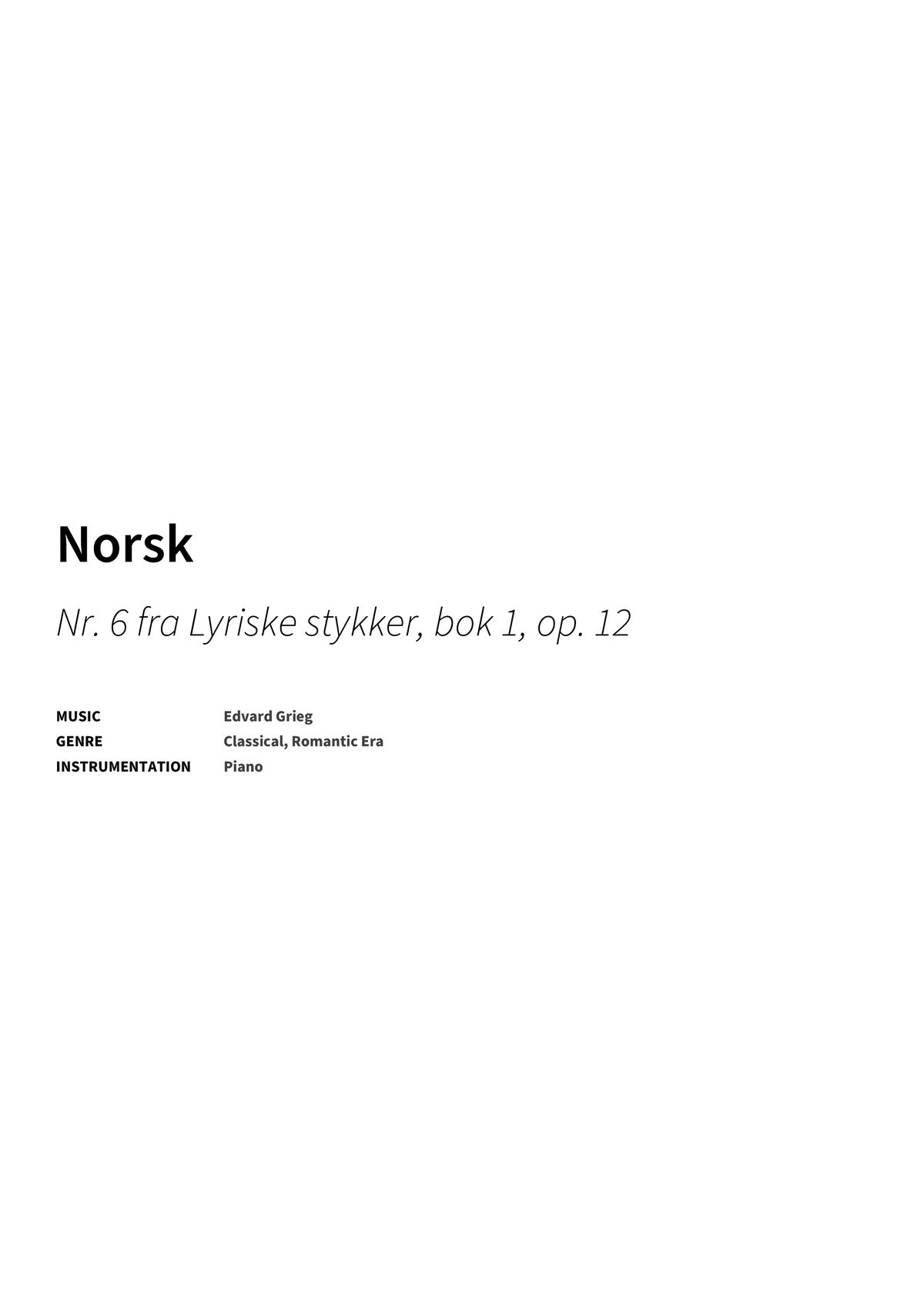Norsk - Title Page