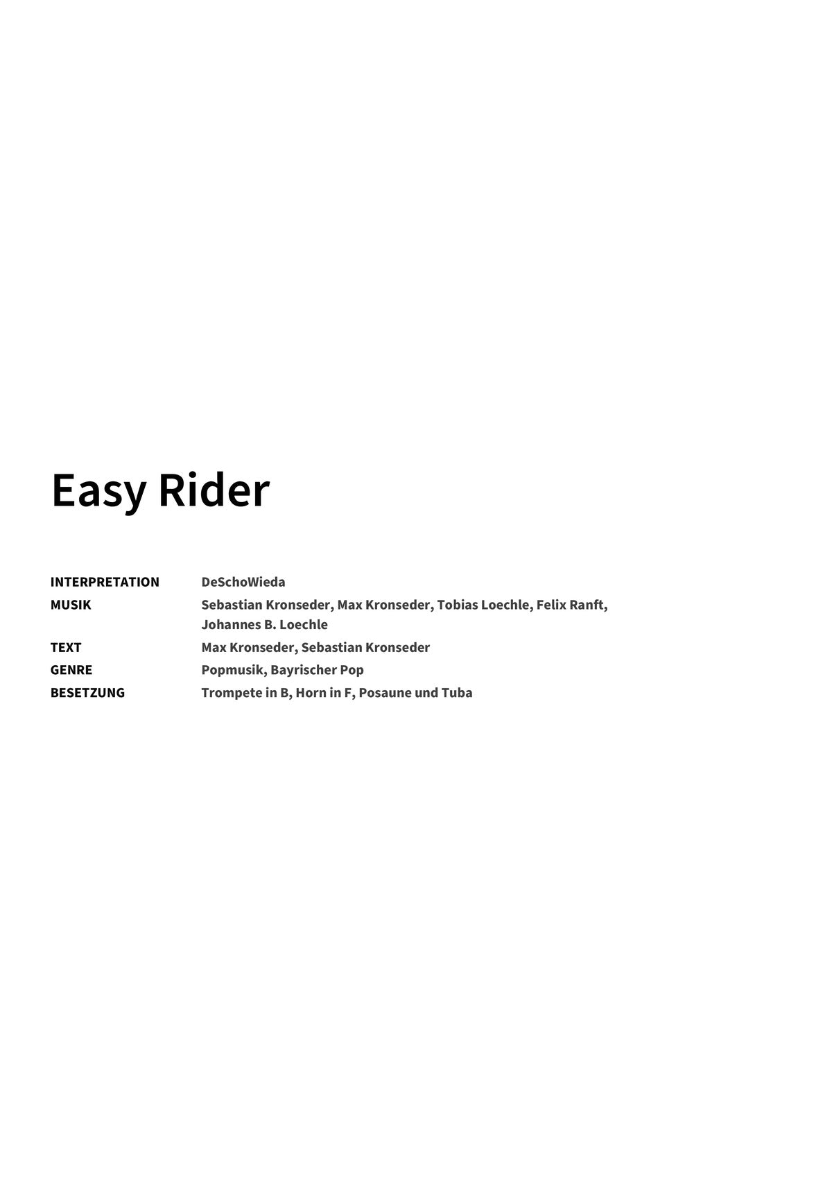 Easy Rider - Title Page