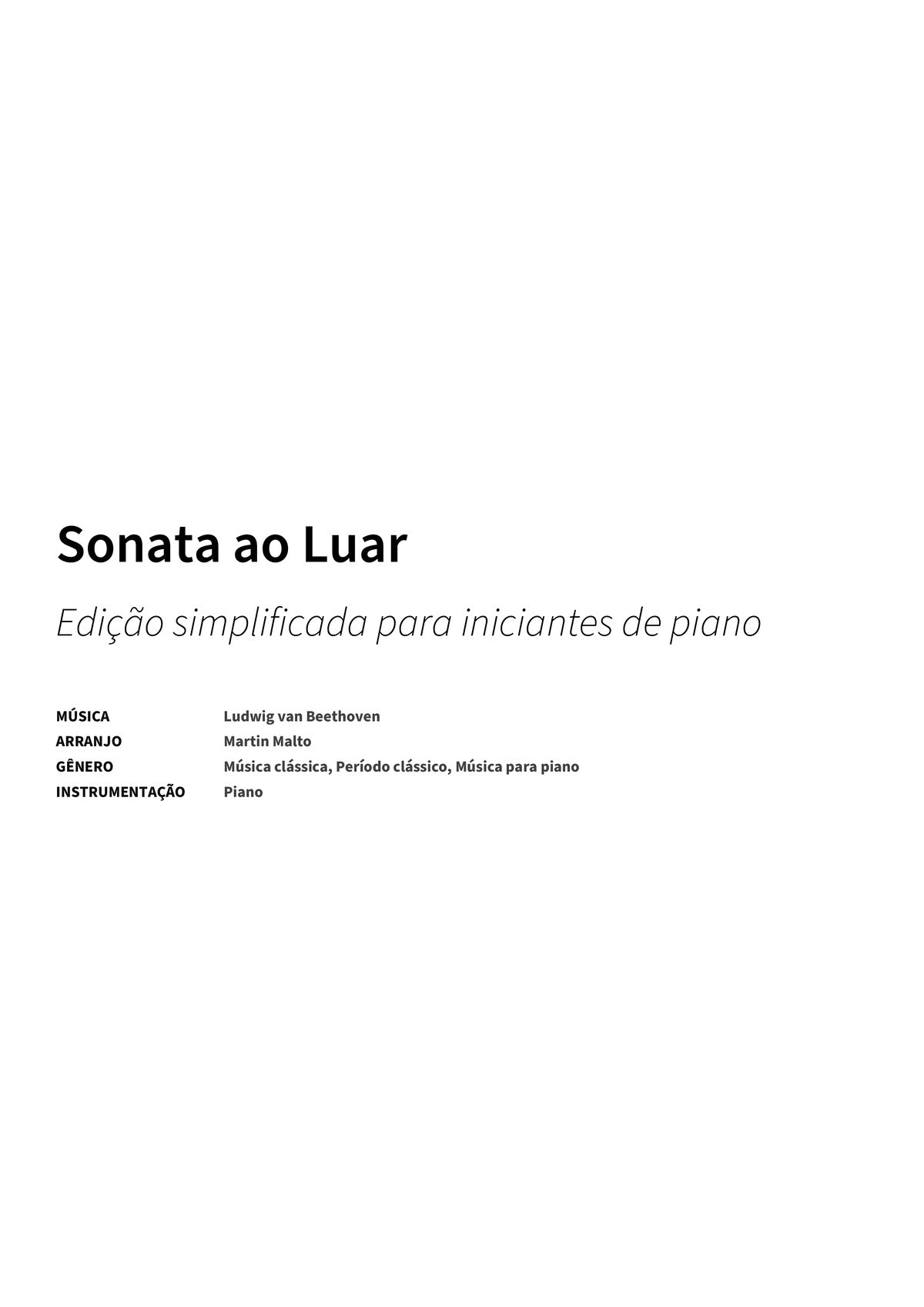 Sonata ao Luar - Title Page