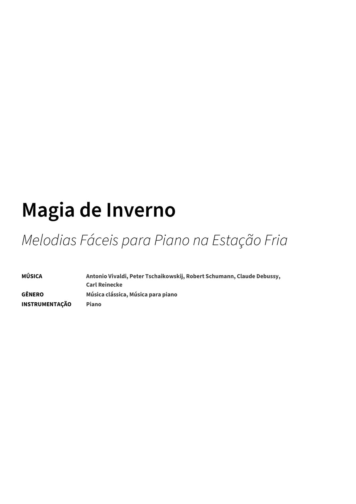 Magia de Inverno - Title Page