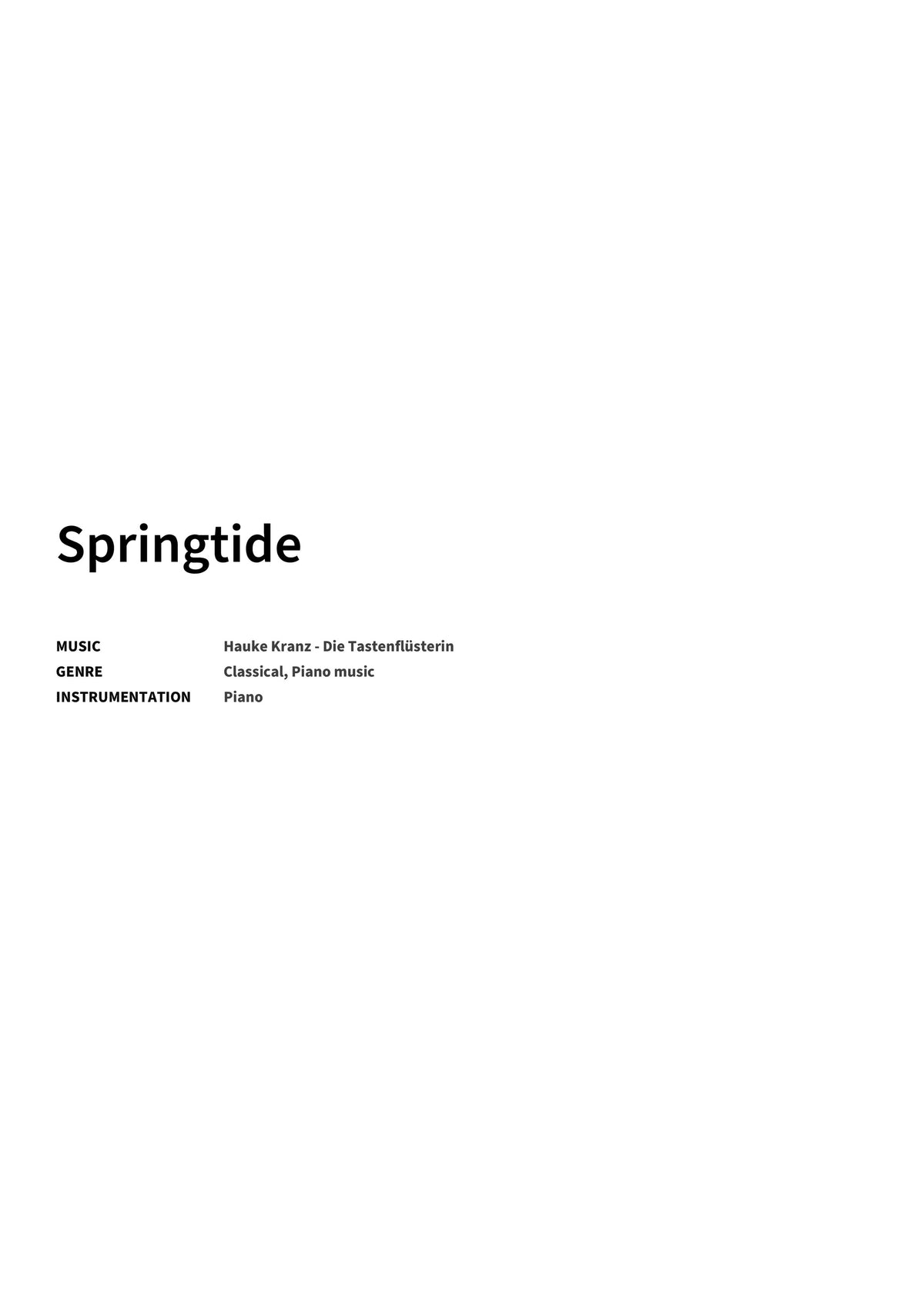 Springtide - Title Page