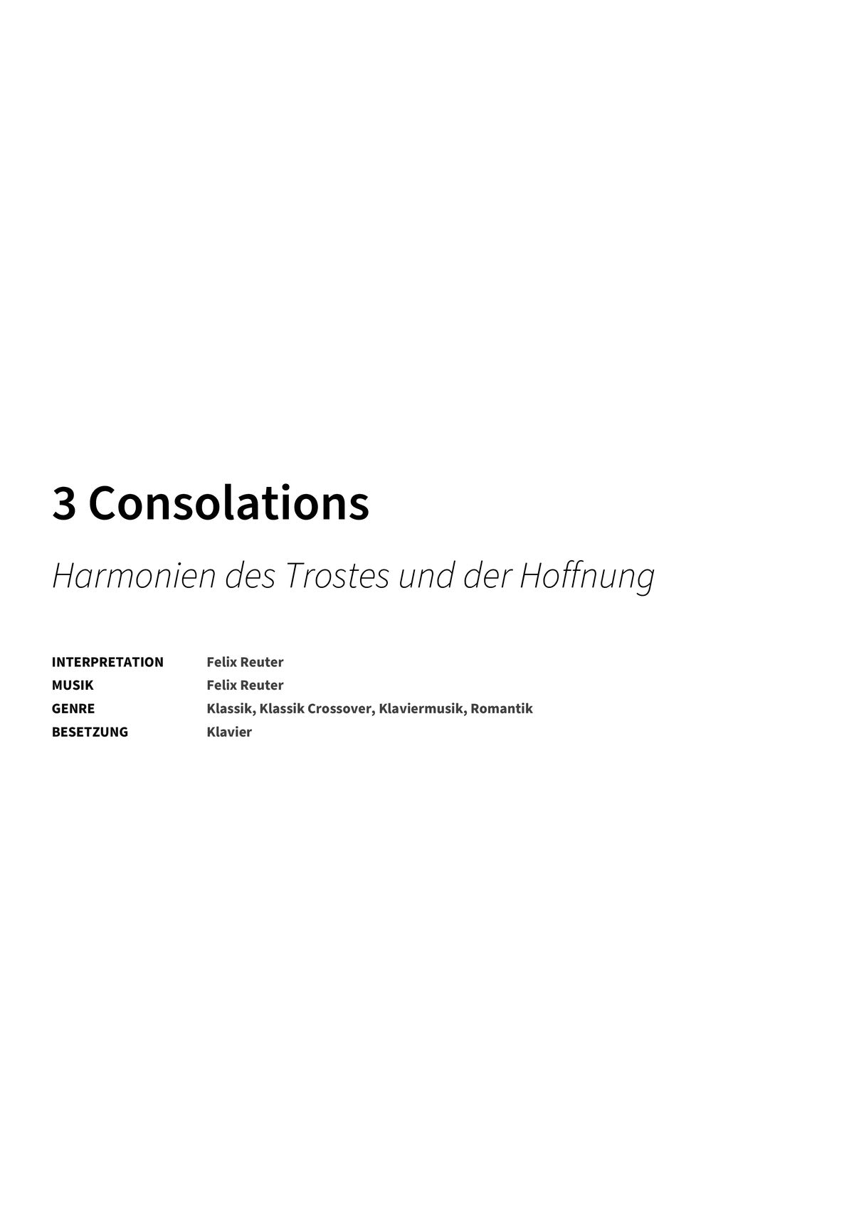 3 Consolations - Title Page