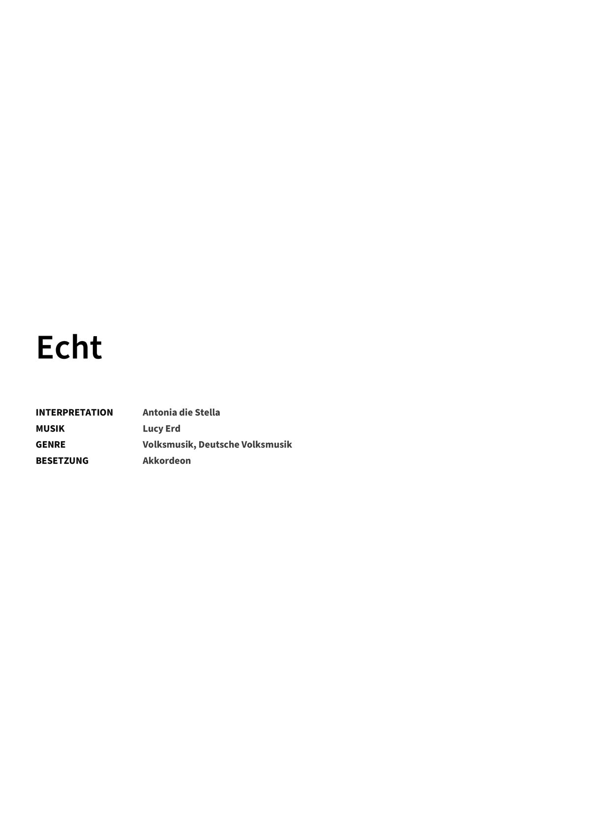 Echt - Title Page