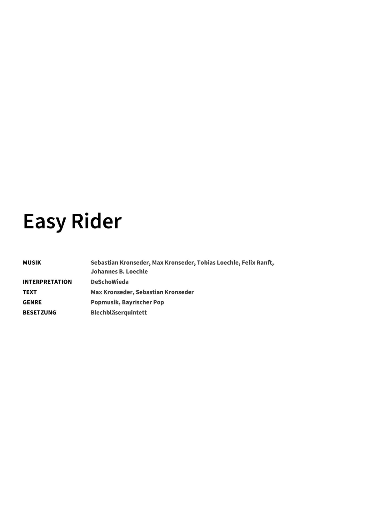 Easy Rider - Title Page