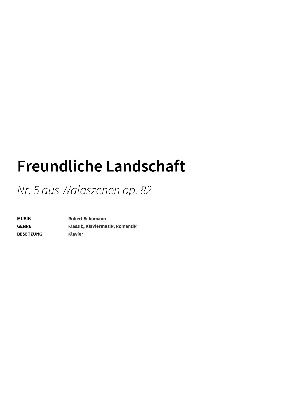 Freundliche Landschaft - Title Page