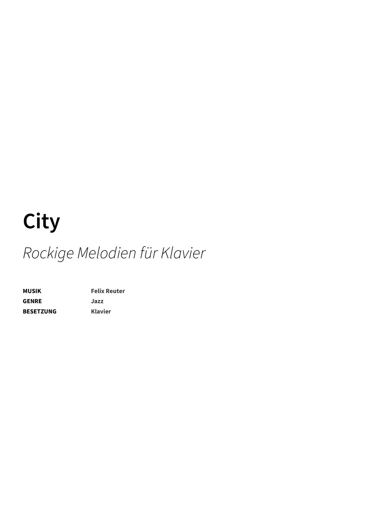 City - Title Page