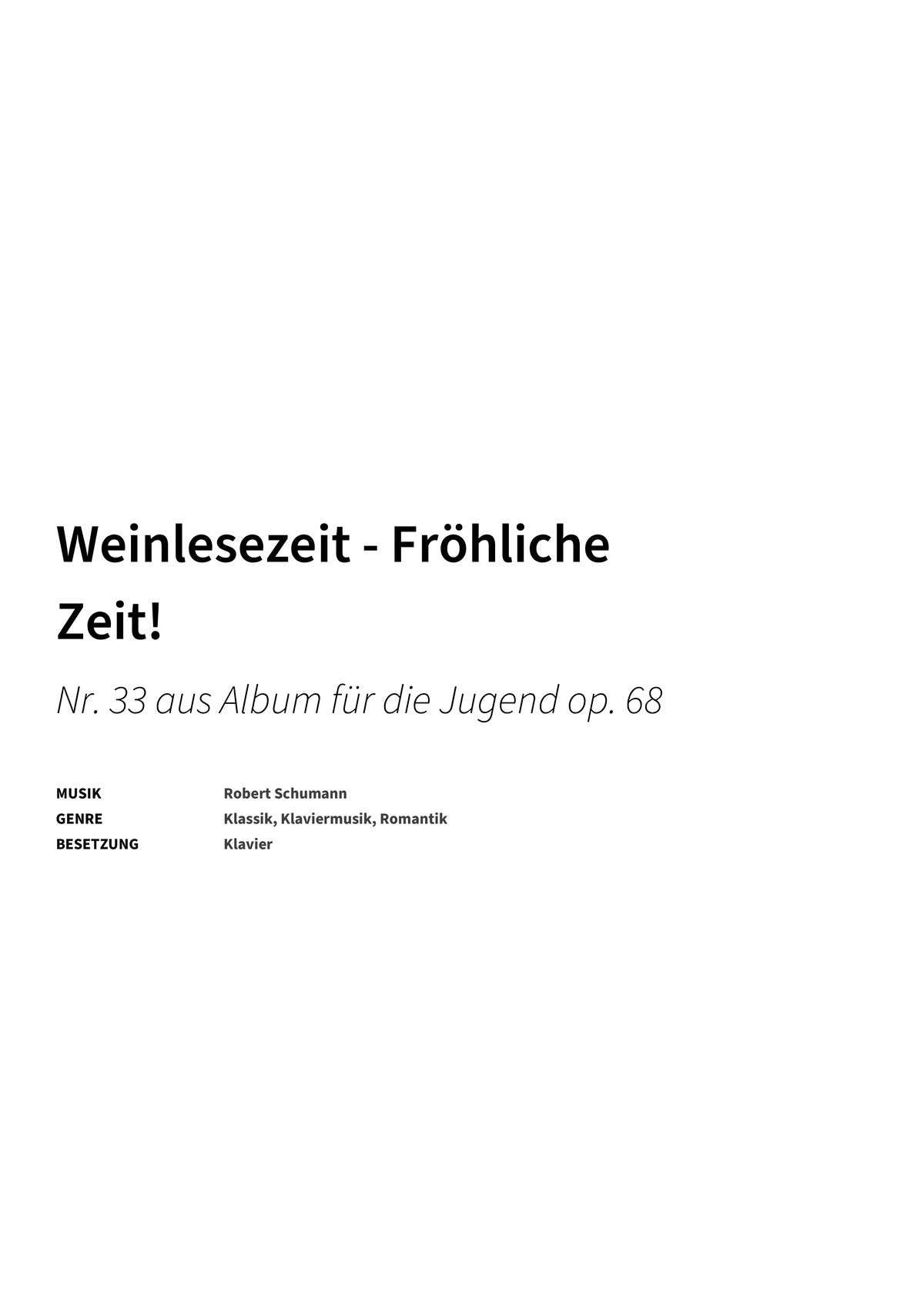 Weinlesezeit - Fröhliche Zeit! - Title Page