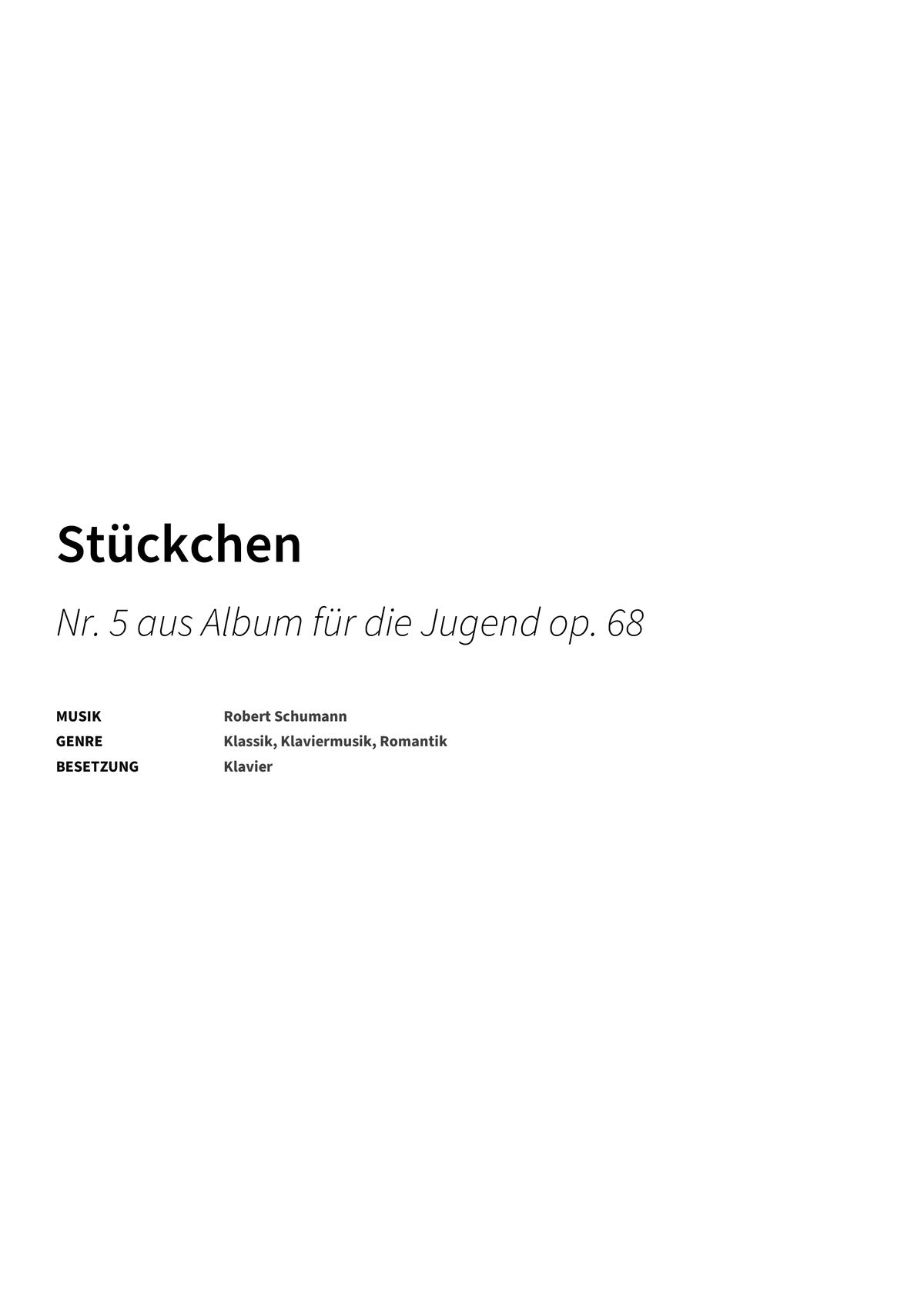Stückchen - Title Page