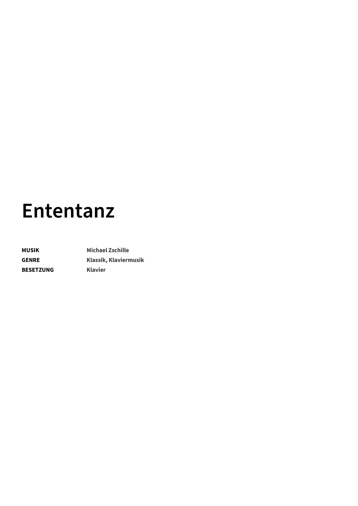 Ententanz - Title Page