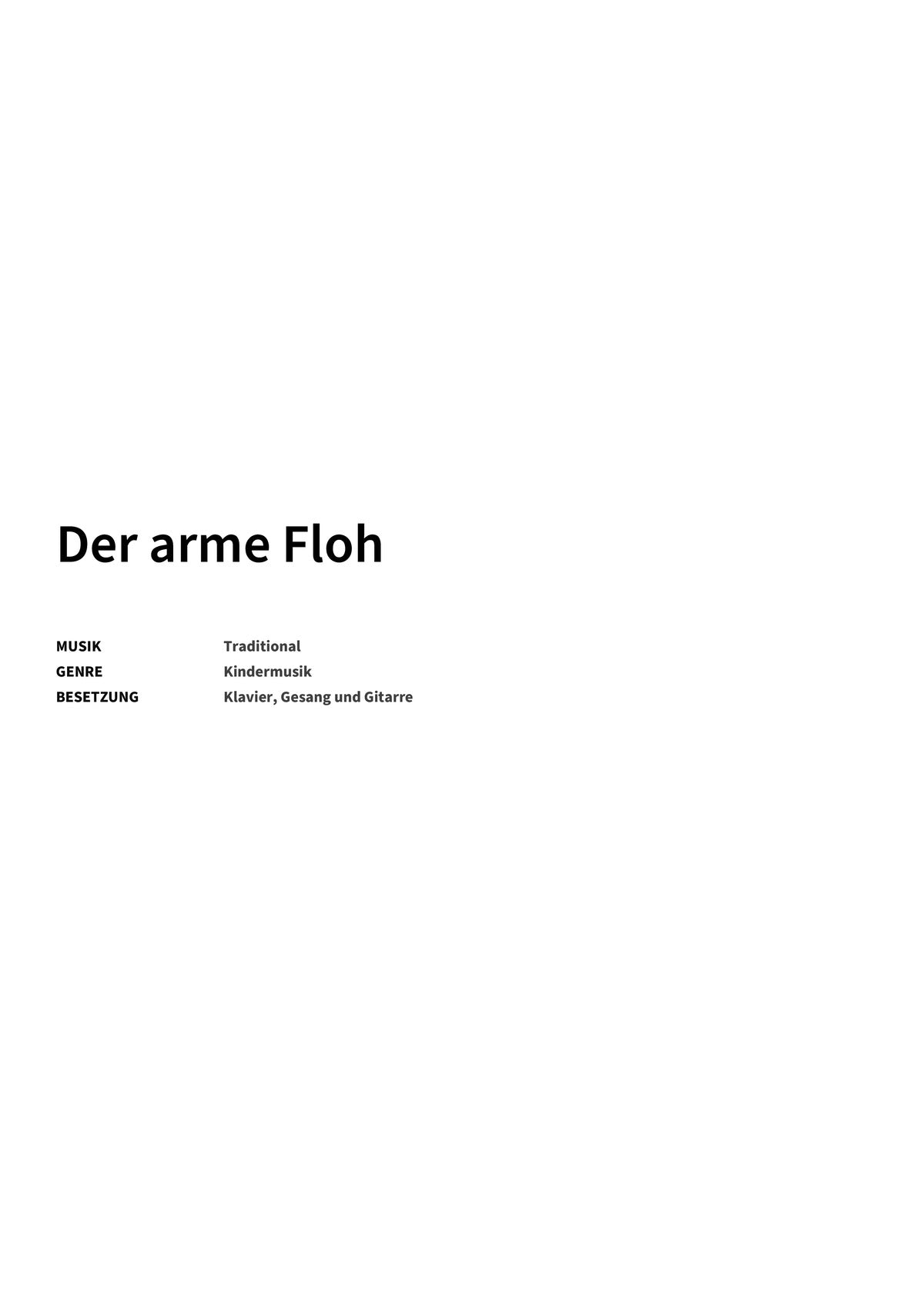 Der arme Floh - Title Page