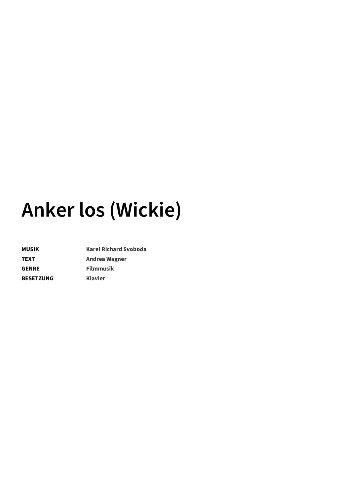 Anker los (Wickie) - Title Page