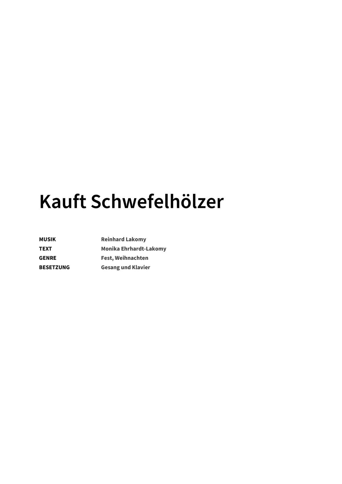 Kauft Schwefelhölzer - Title Page