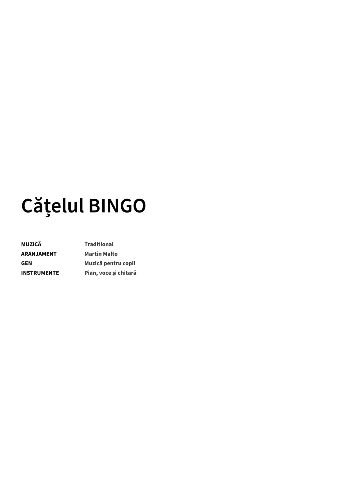 Cățelul BINGO - Title Page