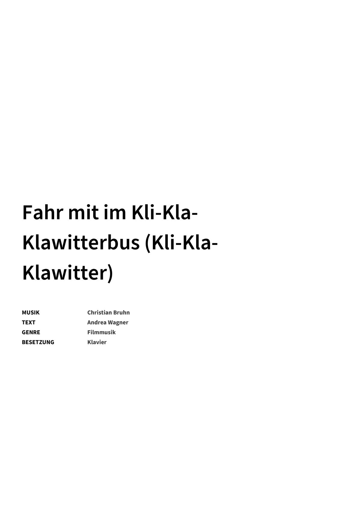 Fahr mit im Kli-Kla-Klawitterbus (Kli-Kla-Klawitter) - Title Page