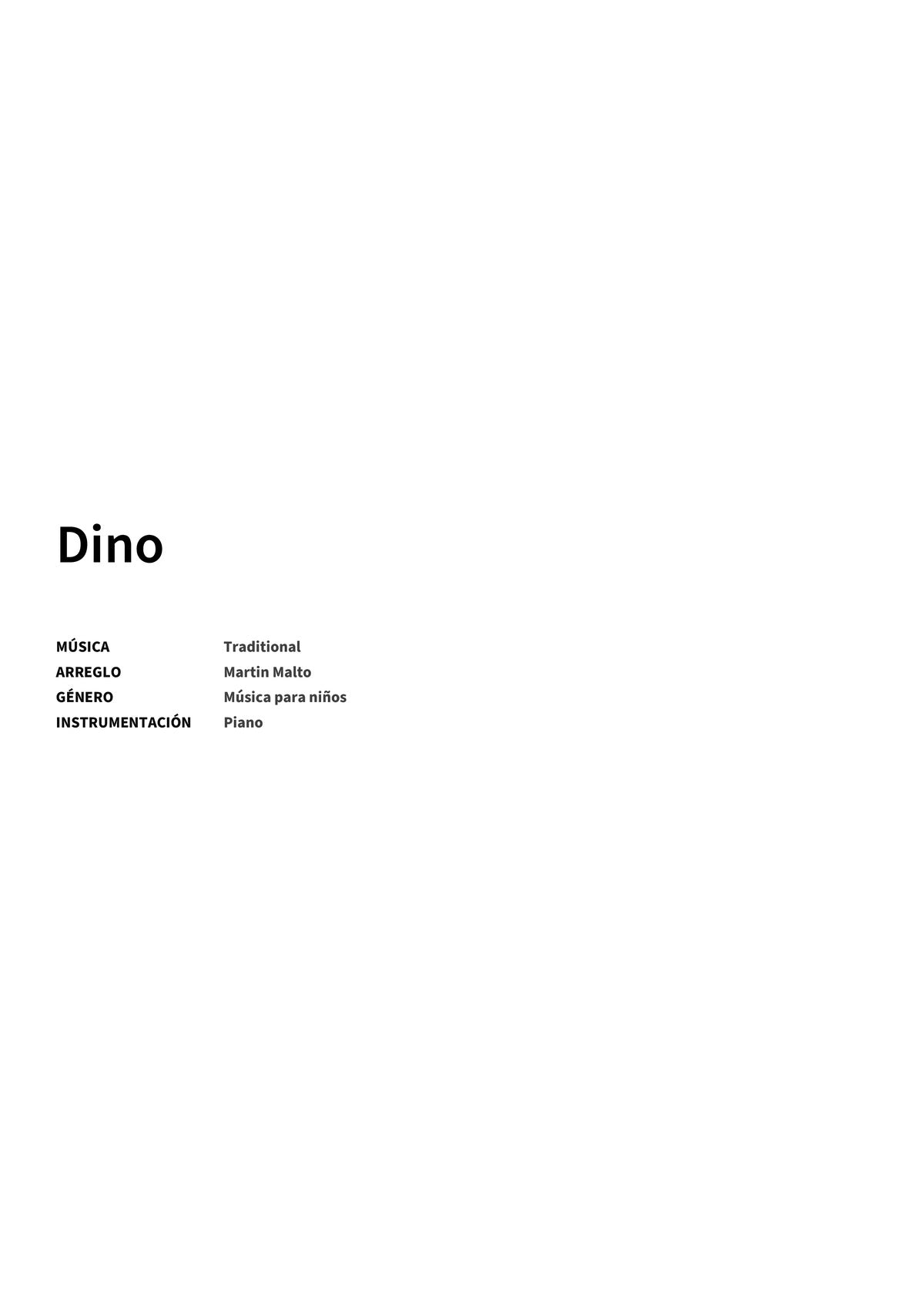 Dino - Title Page
