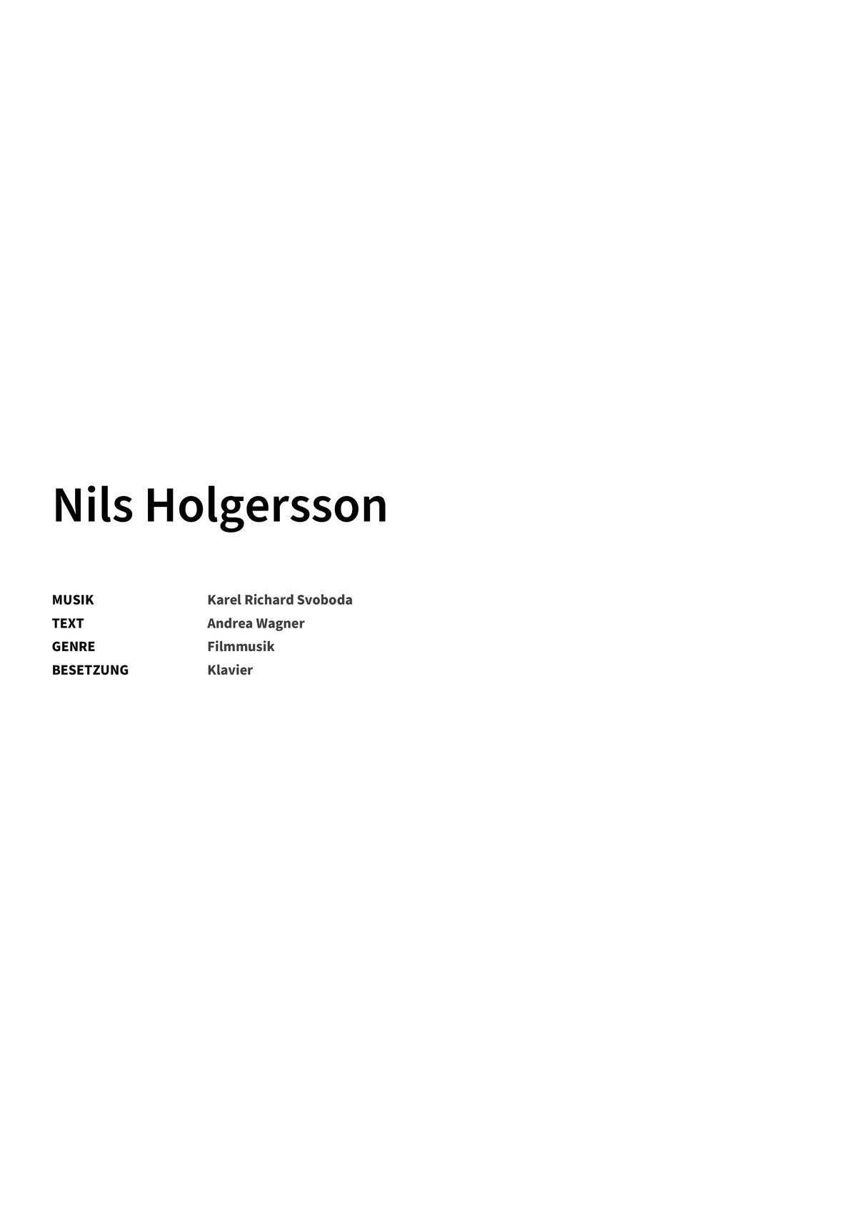 Nils Holgersson - Title Page