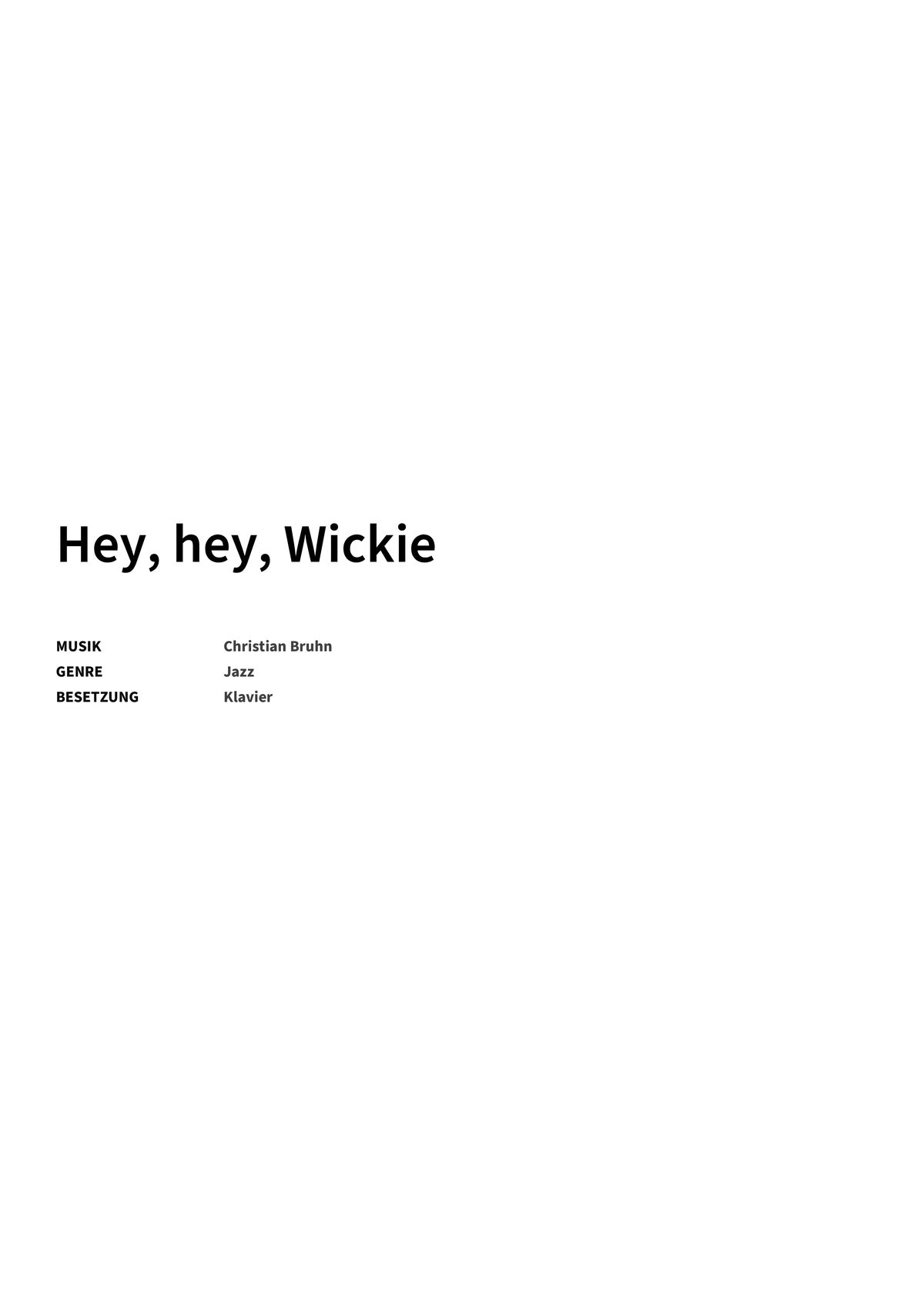 Hey, hey, Wickie - Title Page
