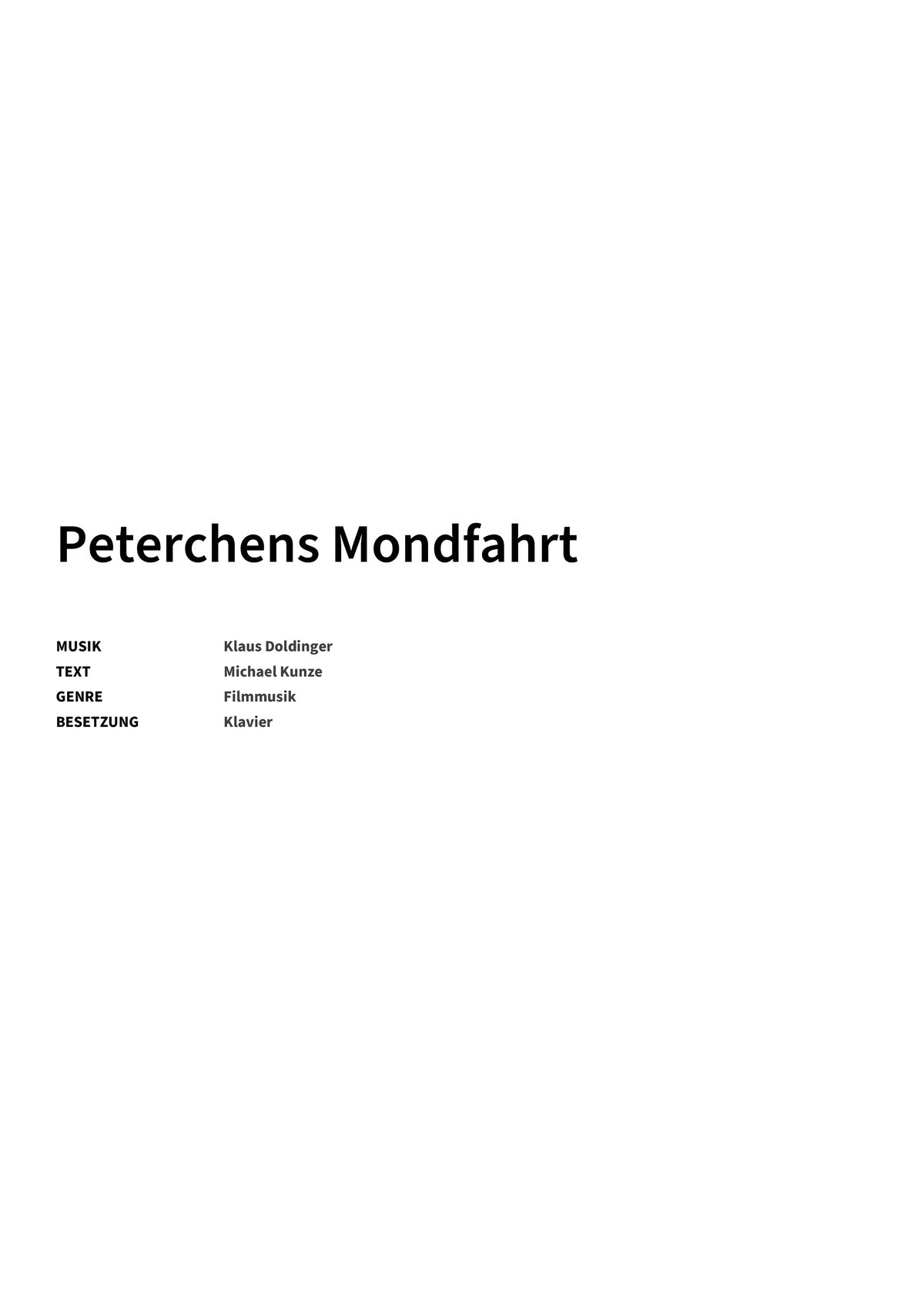 Peterchens Mondfahrt - Title Page