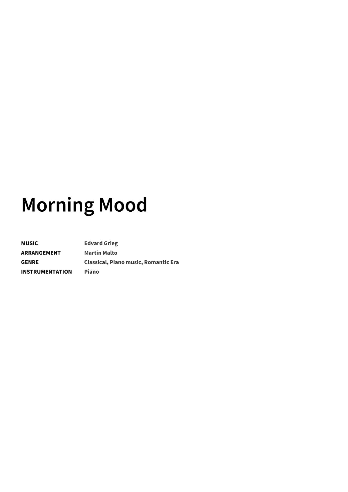 Morning Mood - Title Page