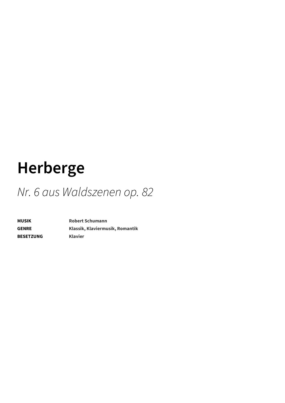 Herberge - Title Page