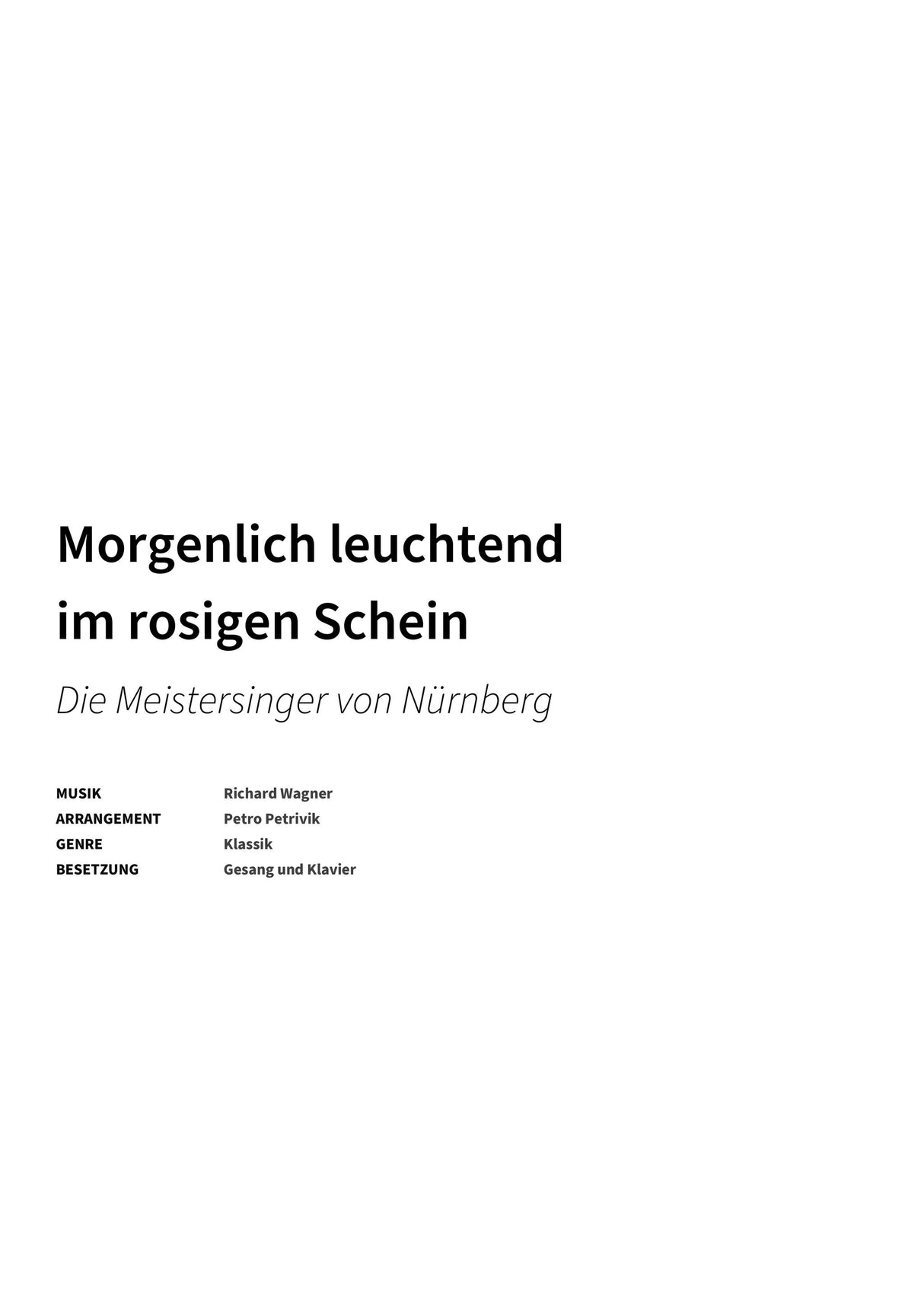 Morgenlich leuchtend im rosigen Schein - Title Page