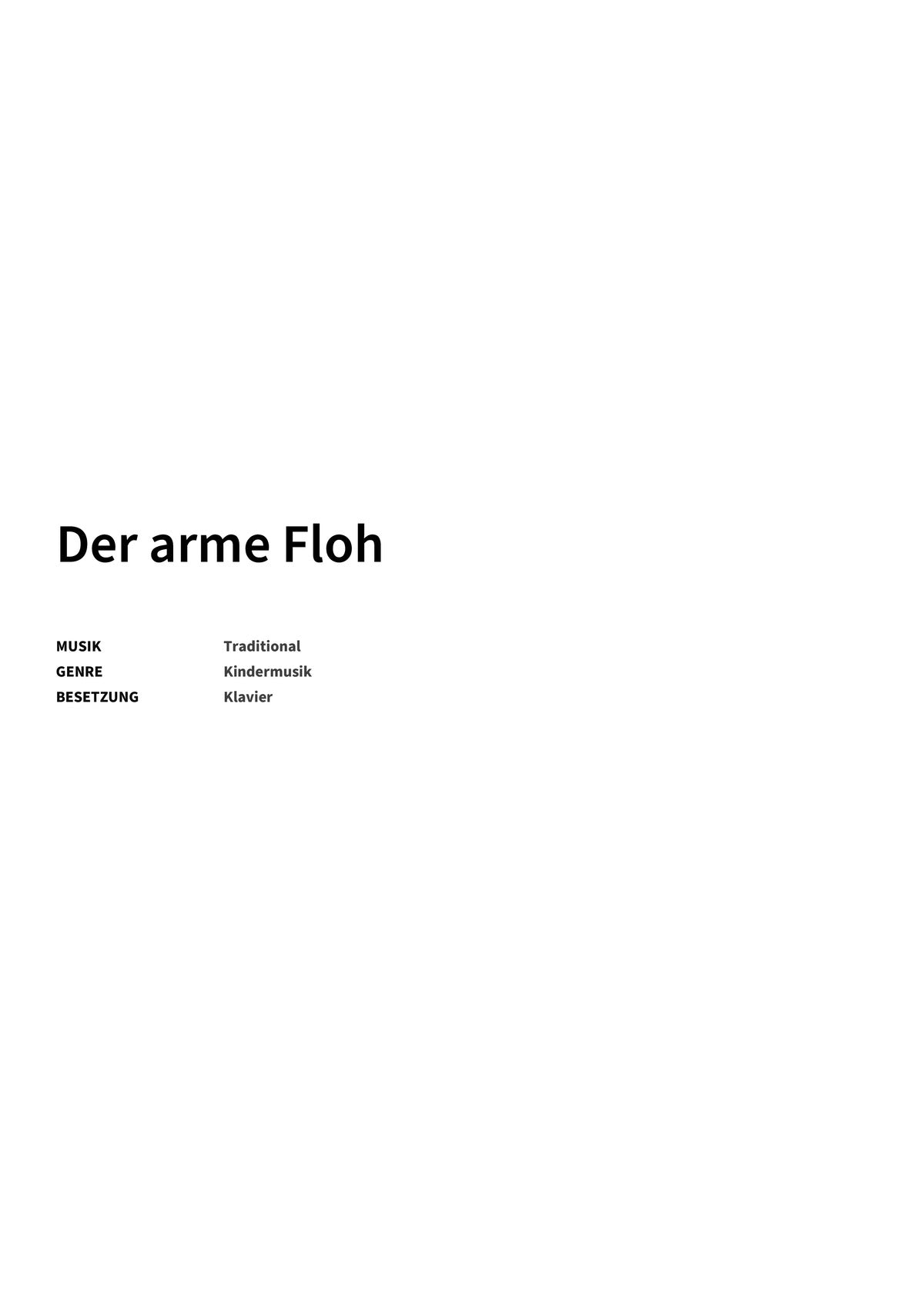 Der arme Floh - Title Page