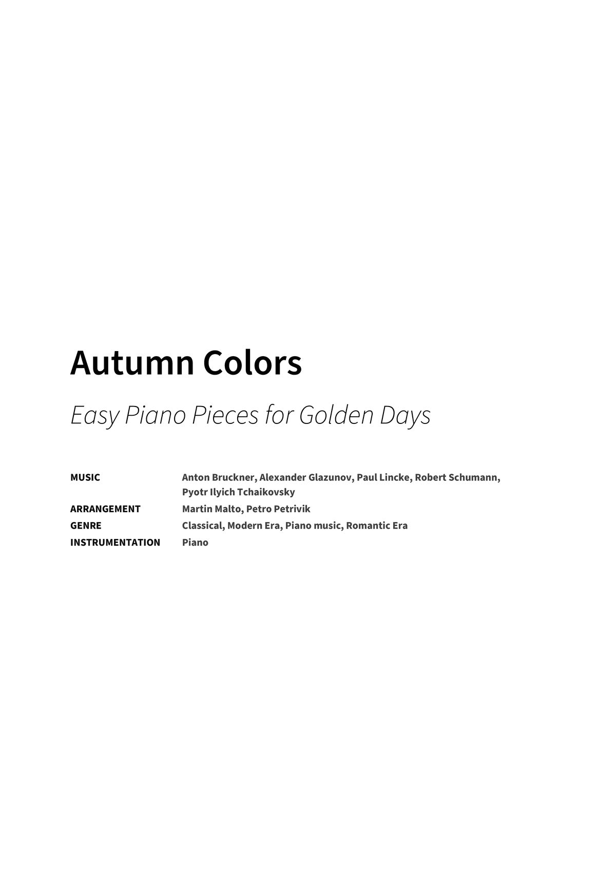 Autumn Colors - Title Page
