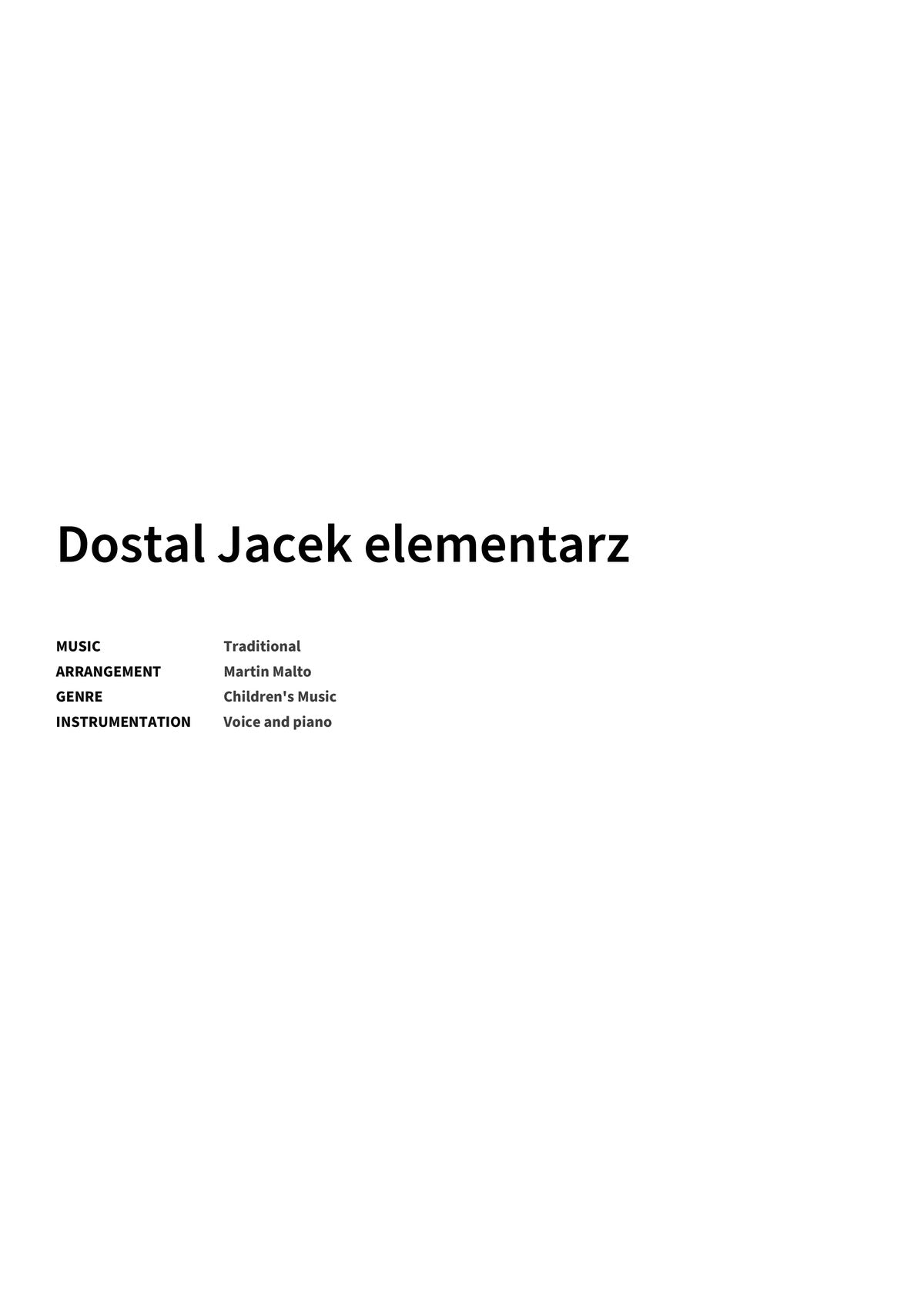 Dostal Jacek elementarz - Title Page