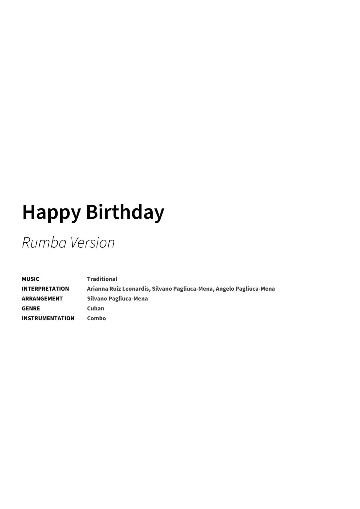 Happy Birthday - Title Page