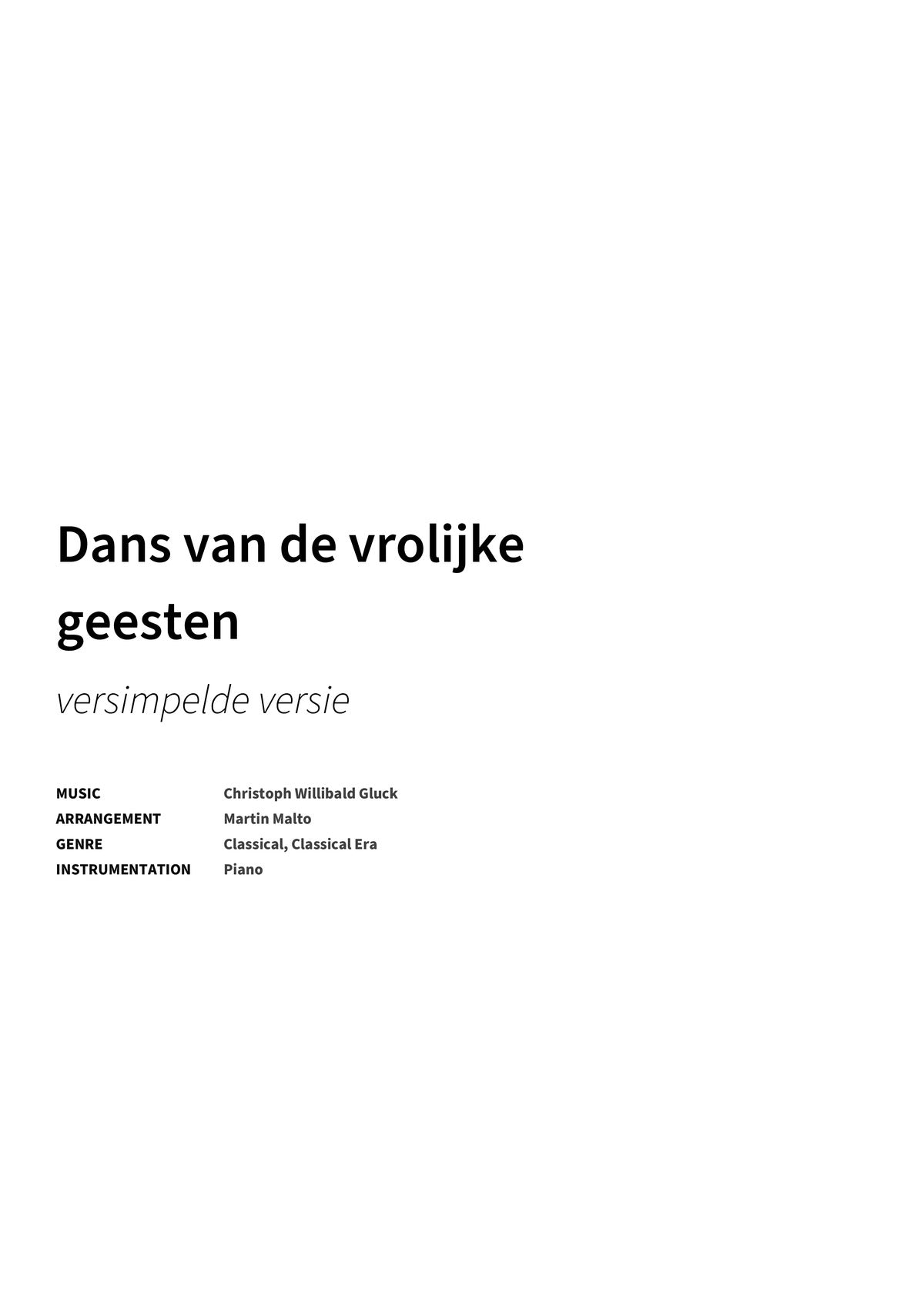 Dans van de vrolijke geesten - Title Page