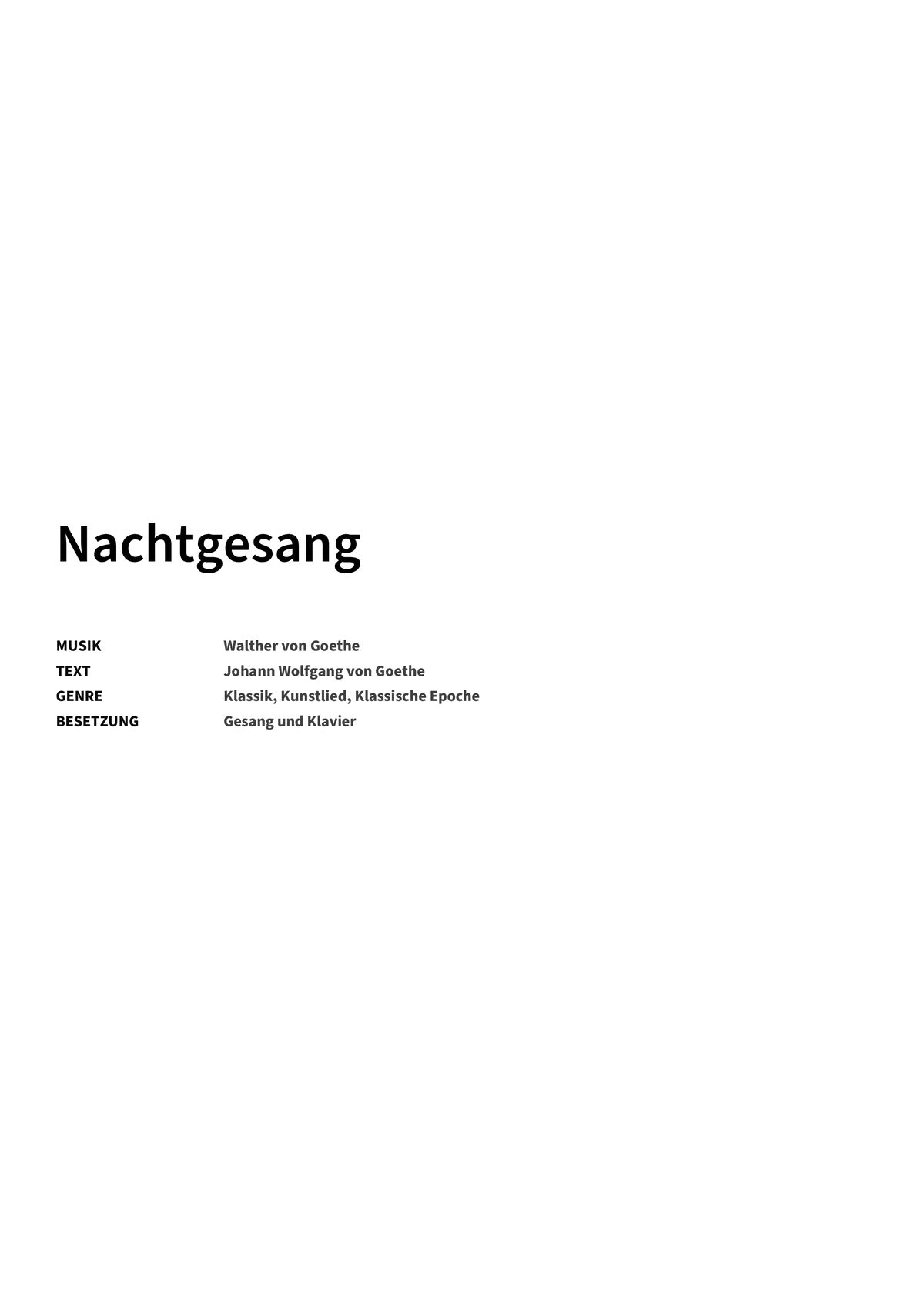 Nachtgesang - Title Page