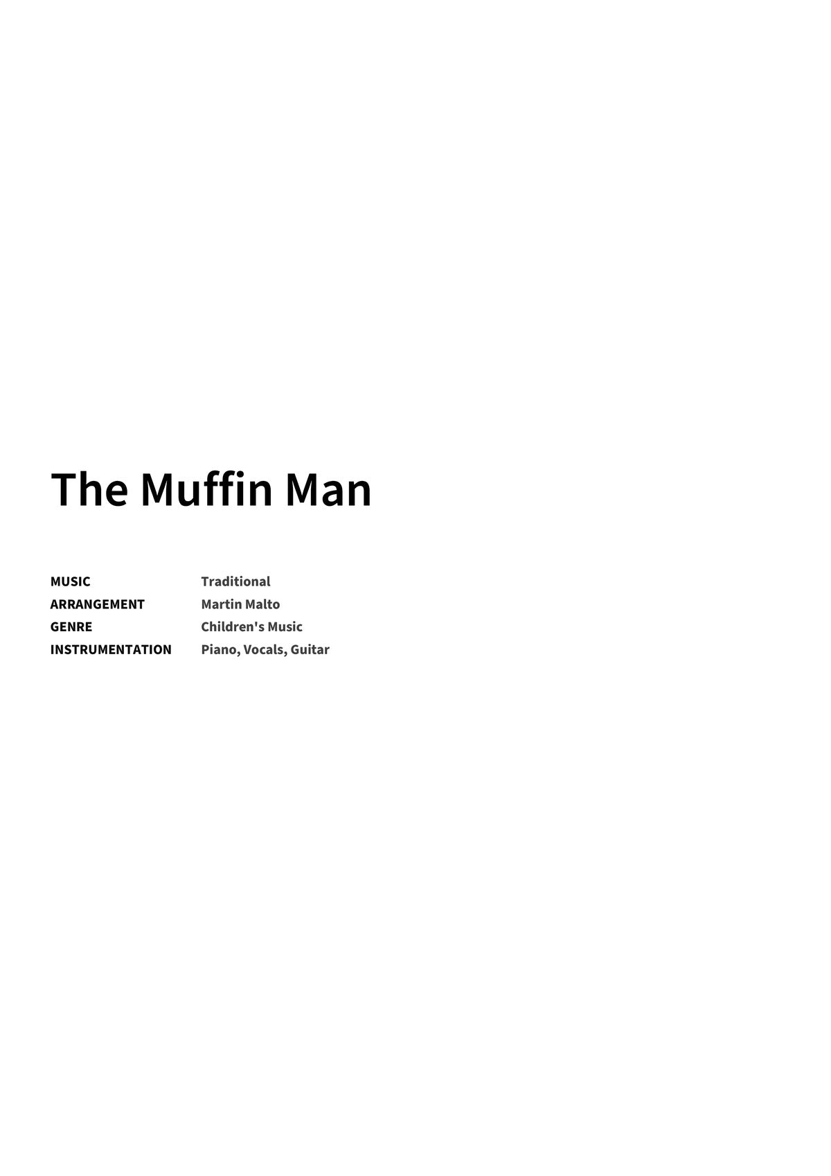The Muffin Man - Title Page