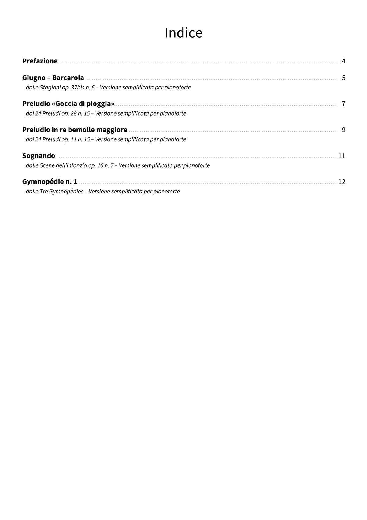 Gocce di pioggia sul pianoforte - TOC