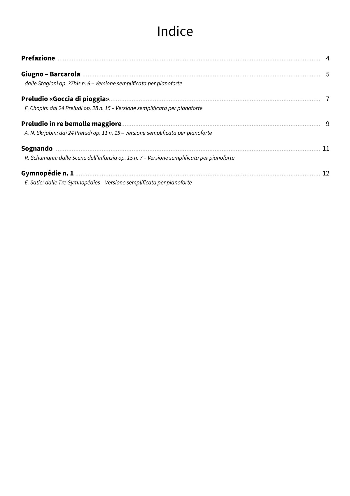 Gocce di pioggia sul pianoforte - TOC