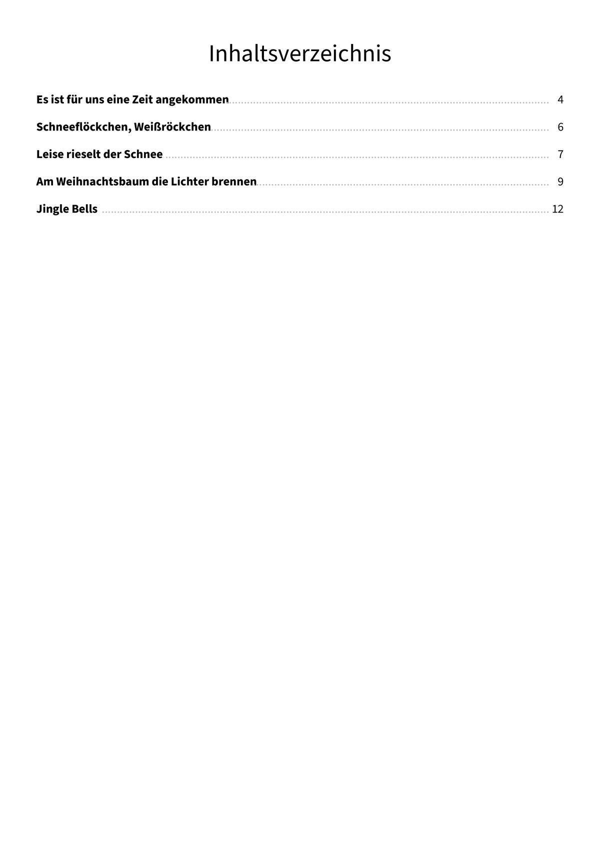 Winterzauber - TOC
