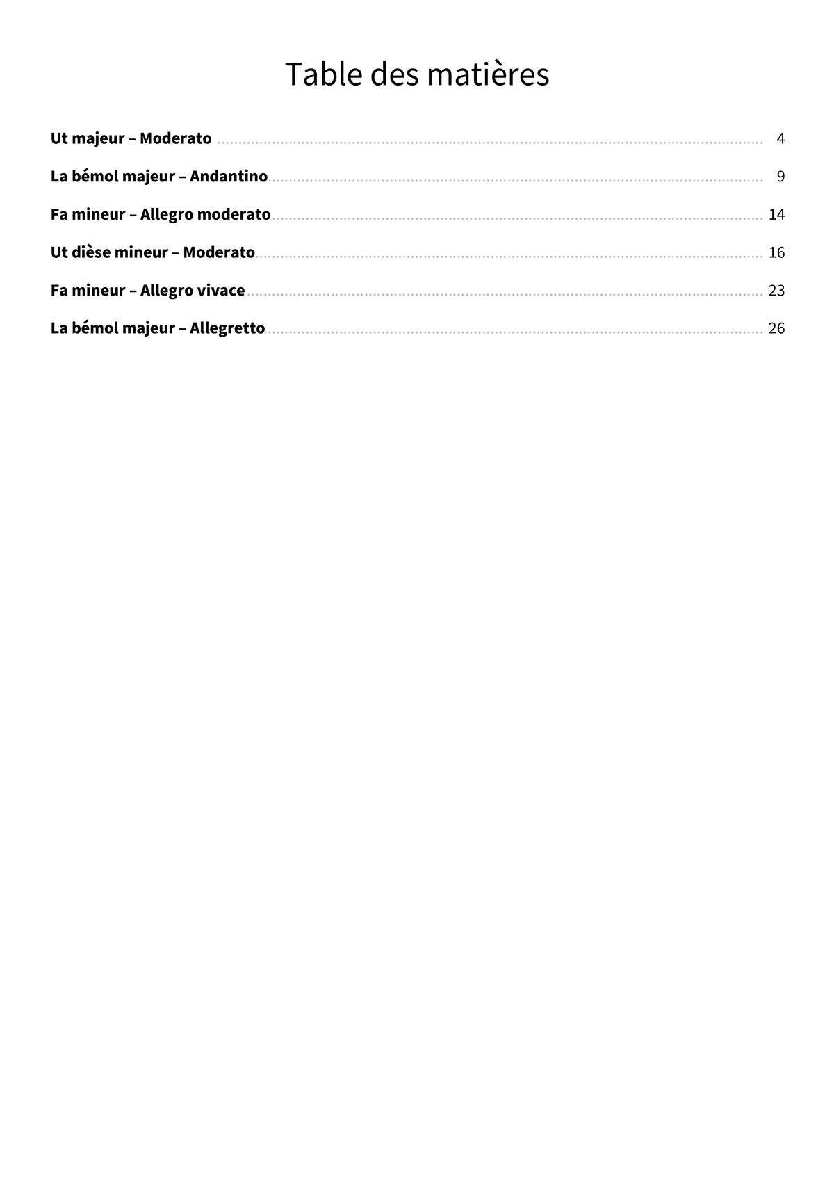 Moments musicaux D 780 (op. 94) - TOC