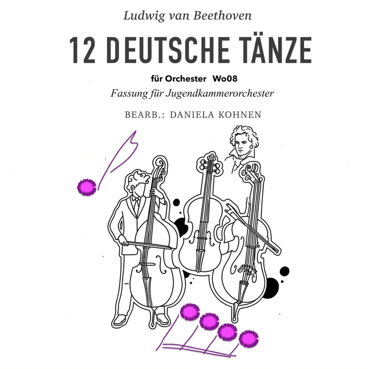 12 Deutsche Tänze von Beethoven für Orchester, Jugendorchester, Amateurorchester