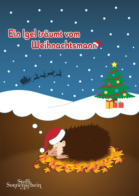 Ein Igel träumt vom Weihnachtsmann
