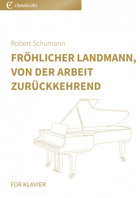 Fröhlicher Landmann, von der Arbeit zurückkehrend