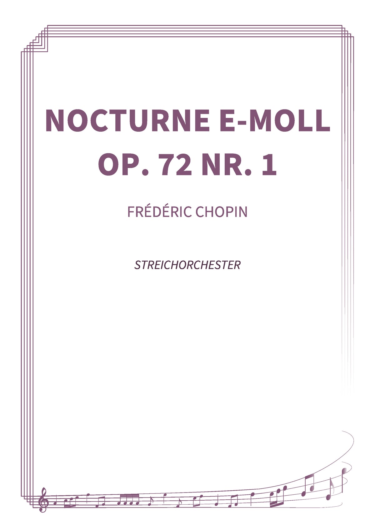 Nocturne e-Moll, op. 72 Nr. 1